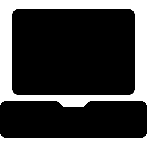 Macbook Basic Black Solid icon