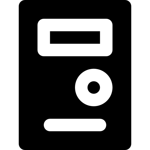 コンピューター Basic Black Solid icon