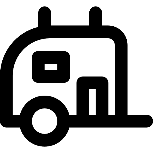 Caravan Basic Black Outline icon
