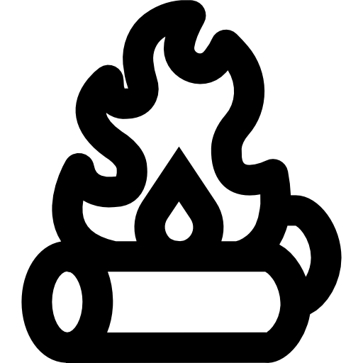 Campfire Basic Black Outline icon