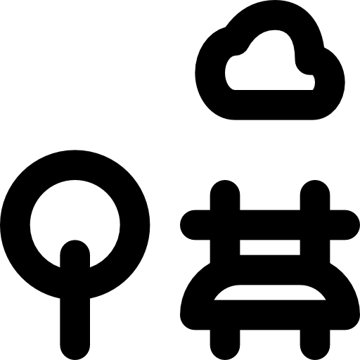 公園 Basic Black Outline icon