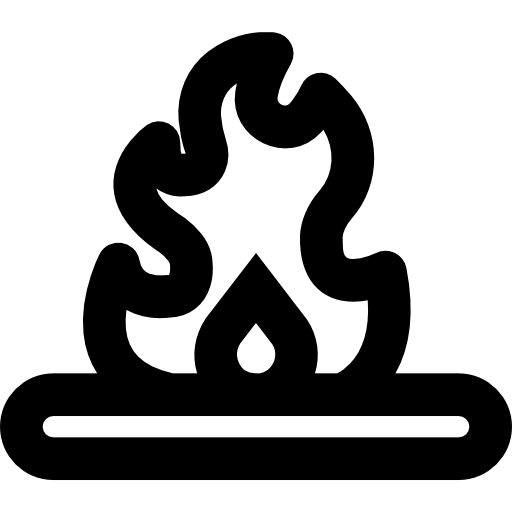 Campfire Basic Black Outline icon