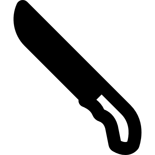 Knife Basic Black Solid icon