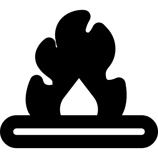 캠프 불 Basic Black Solid icon