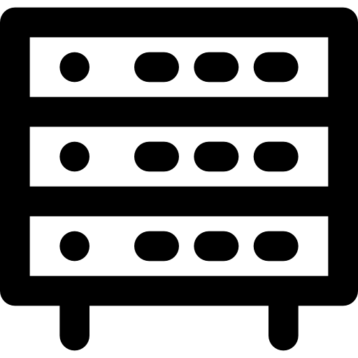 server Basic Black Outline icona