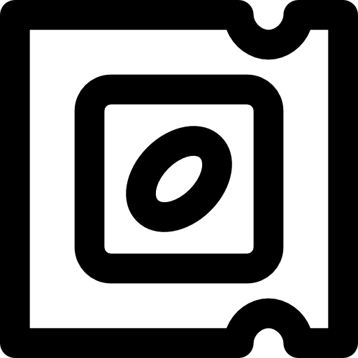 chip Basic Black Outline icoon