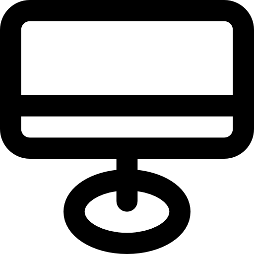 Monitor Basic Black Outline icon