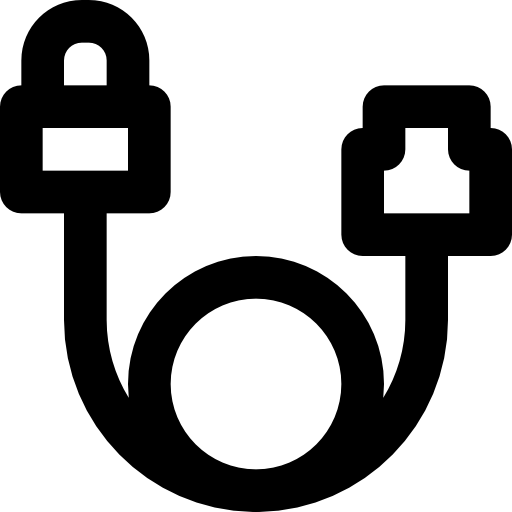 ケーブル Basic Black Outline icon