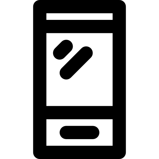 smartfon Basic Black Outline ikona