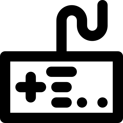 controllore di gioco Basic Black Outline icona