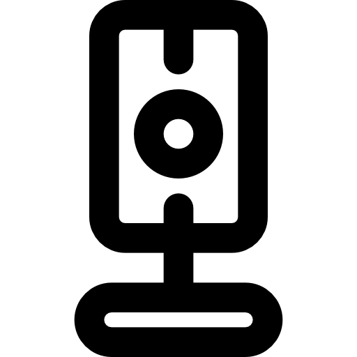 microfoon Basic Black Outline icoon