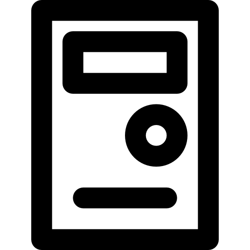 コンピューター Basic Black Outline icon