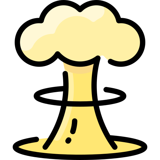 nukleare explosion Vitaliy Gorbachev Lineal Color icon