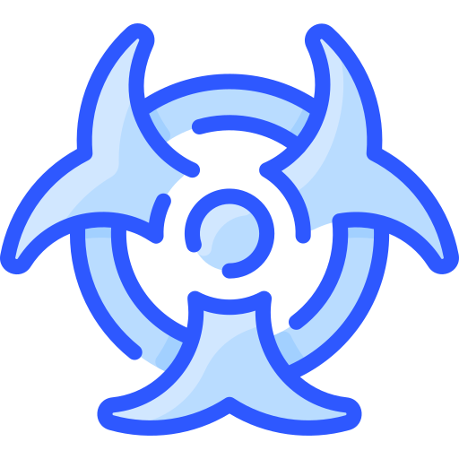 Biohazard sign Vitaliy Gorbachev Blue icon