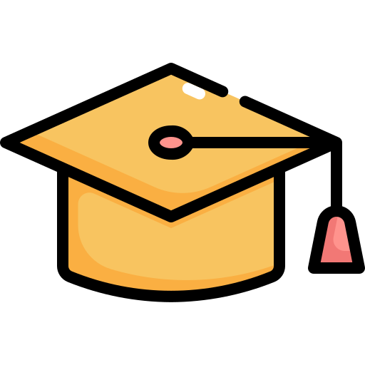 卒業帽 Generic Outline Color icon
