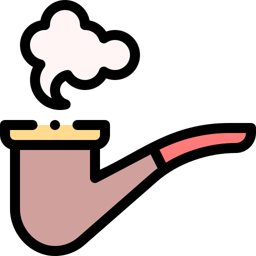 Трубка курительная Detailed Rounded Lineal color иконка