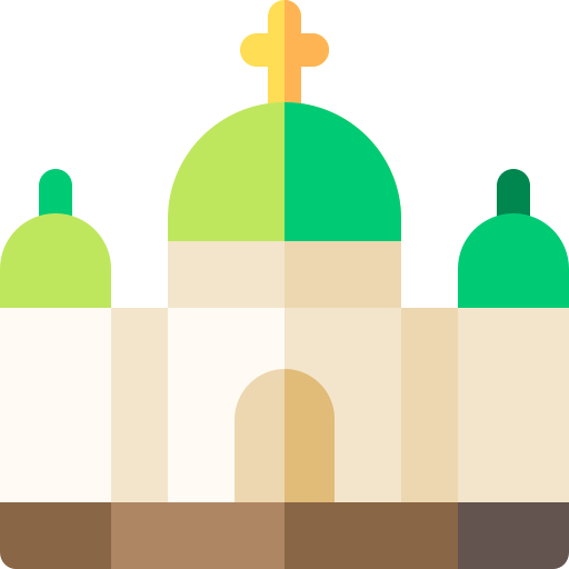 katedra berlińska Basic Rounded Flat ikona