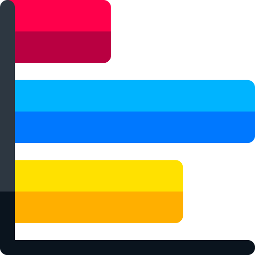 staafdiagram Basic Rounded Flat icoon