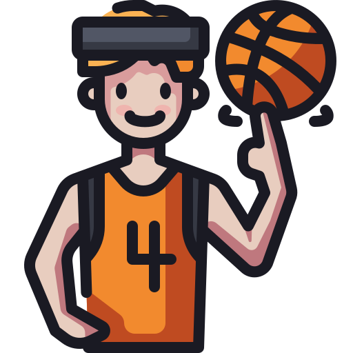 jugador de baloncesto Generic Outline Color icono