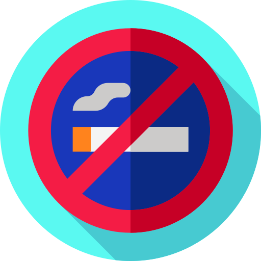 niet roken Flat Circular Flat icoon