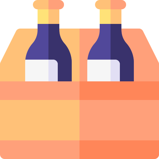 caja de cerveza Basic Rounded Flat icono