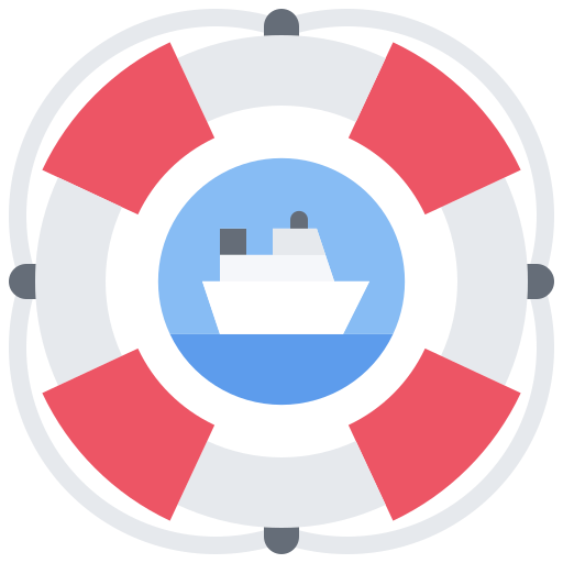 crucero Coloring Flat icono