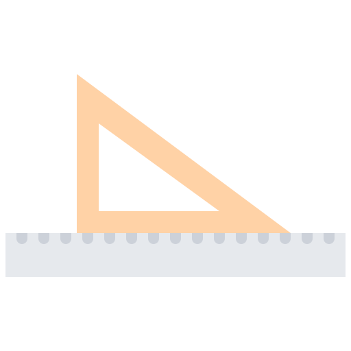 Ruler Coloring Flat icon