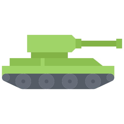 czołg Coloring Flat ikona