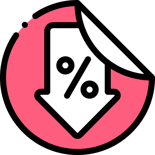Discount Detailed Rounded Lineal color icon