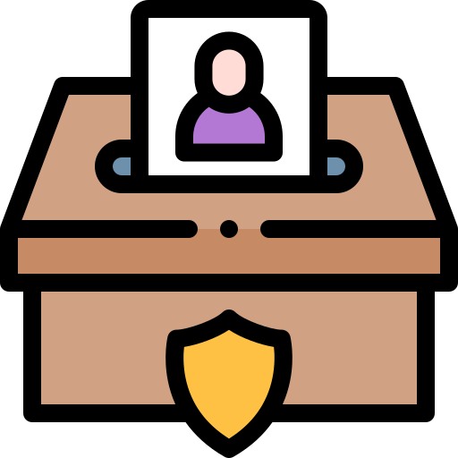 Voting box Detailed Rounded Lineal color icon