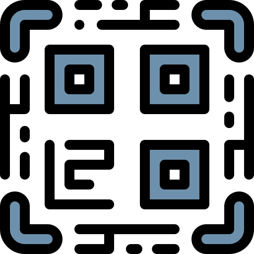 qr 코드 Detailed Rounded Lineal color icon