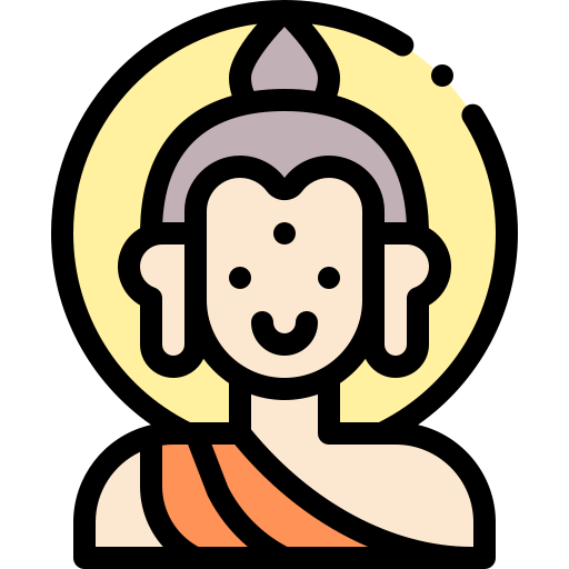 buddha Detailed Rounded Lineal color icon