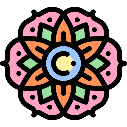 rangoli Detailed Rounded Lineal color icon