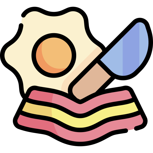 Śniadanie Kawaii Lineal color ikona
