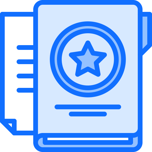 서류 Coloring Blue icon