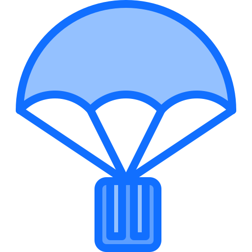 fallschirm Coloring Blue icon