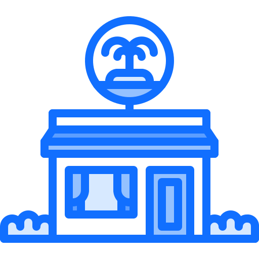 Travel agency Coloring Blue icon