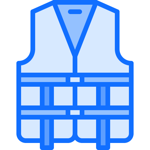 rettungsweste Coloring Blue icon