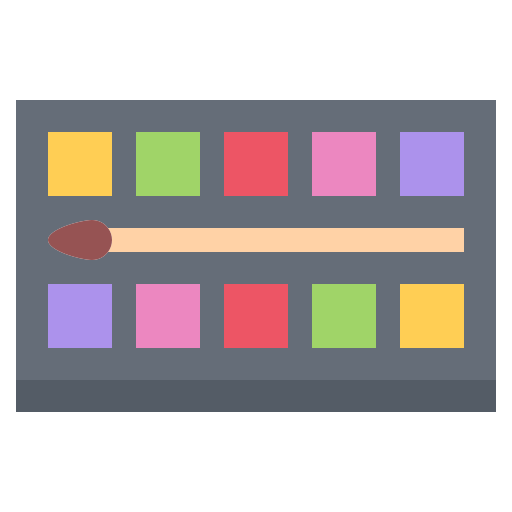 akwarele Coloring Flat ikona