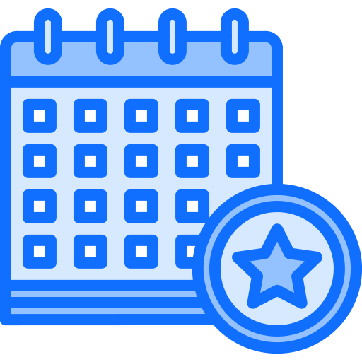 kalender Coloring Blue icon