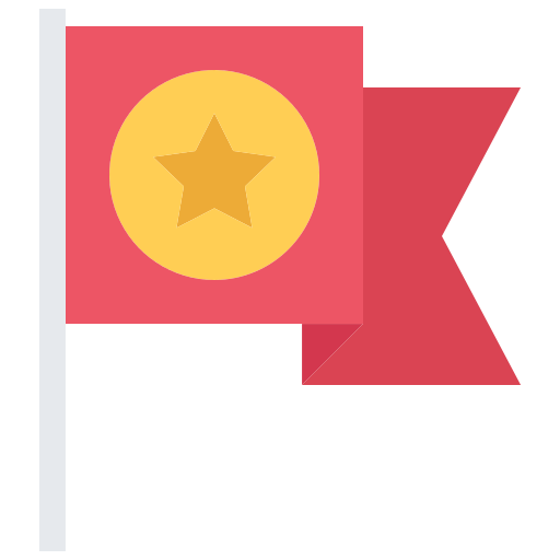 bandera Coloring Flat icono