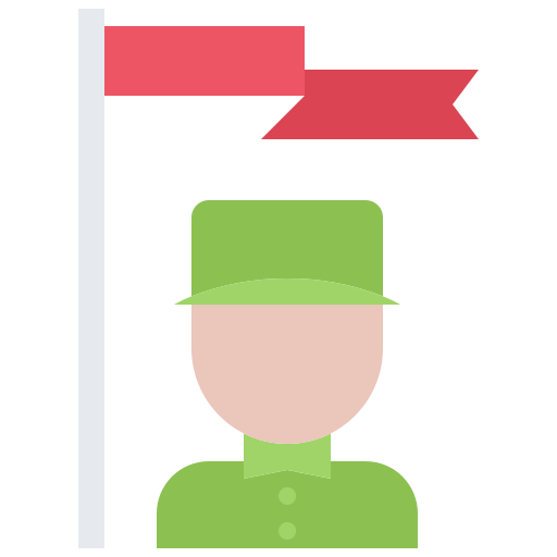 Soldier Coloring Flat icon