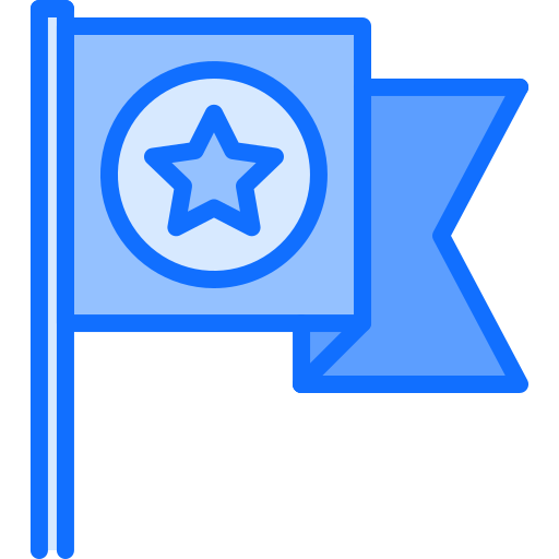 깃발 Coloring Blue icon