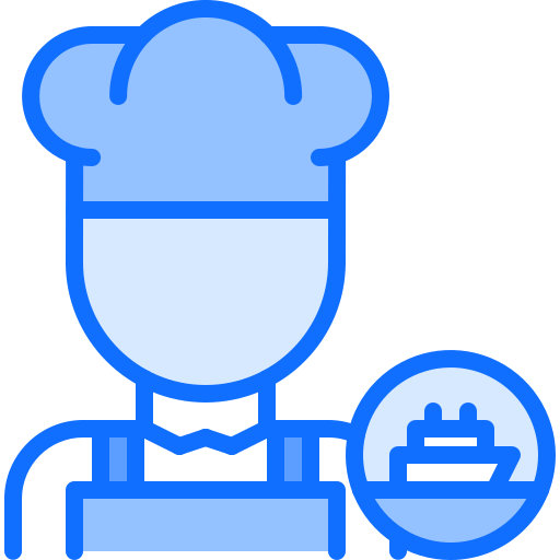 cuisinier Coloring Blue Icône