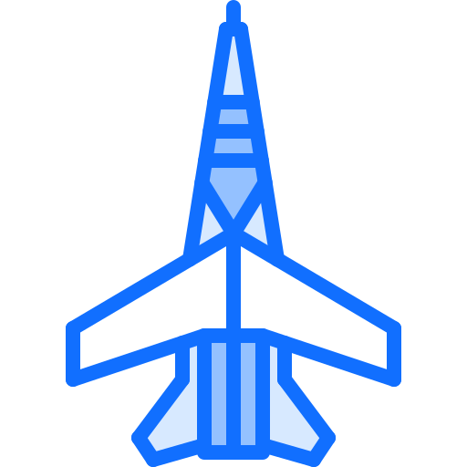 Plane Coloring Blue icon