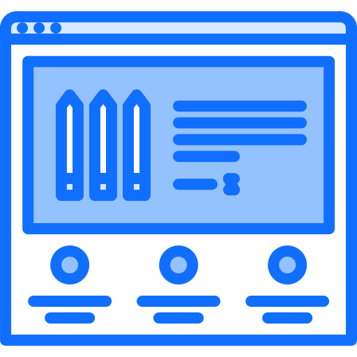 Stationery Coloring Blue icon