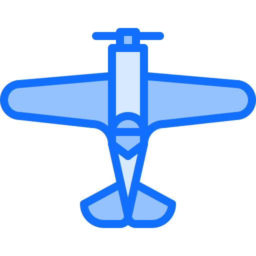 flugzeug Coloring Blue icon