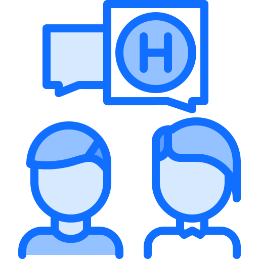 Consultation Coloring Blue icon
