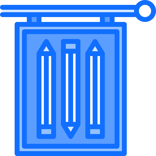 Stationery Coloring Blue icon