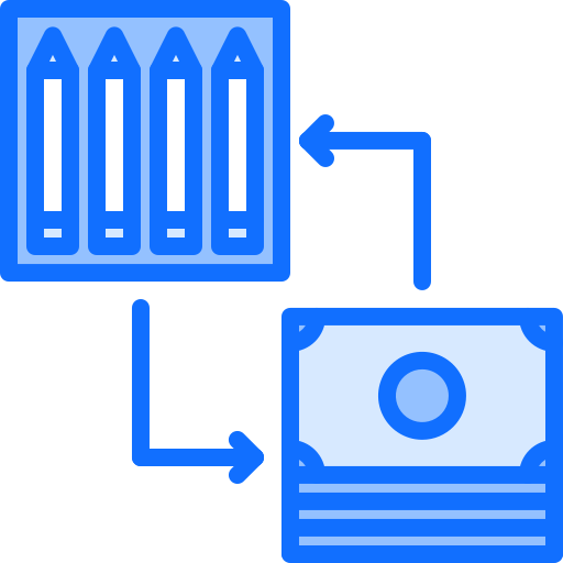 Stationery Coloring Blue icon